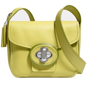 NWT Coach Drifter Shoulder Bag in Vibrant Lime Green Leather